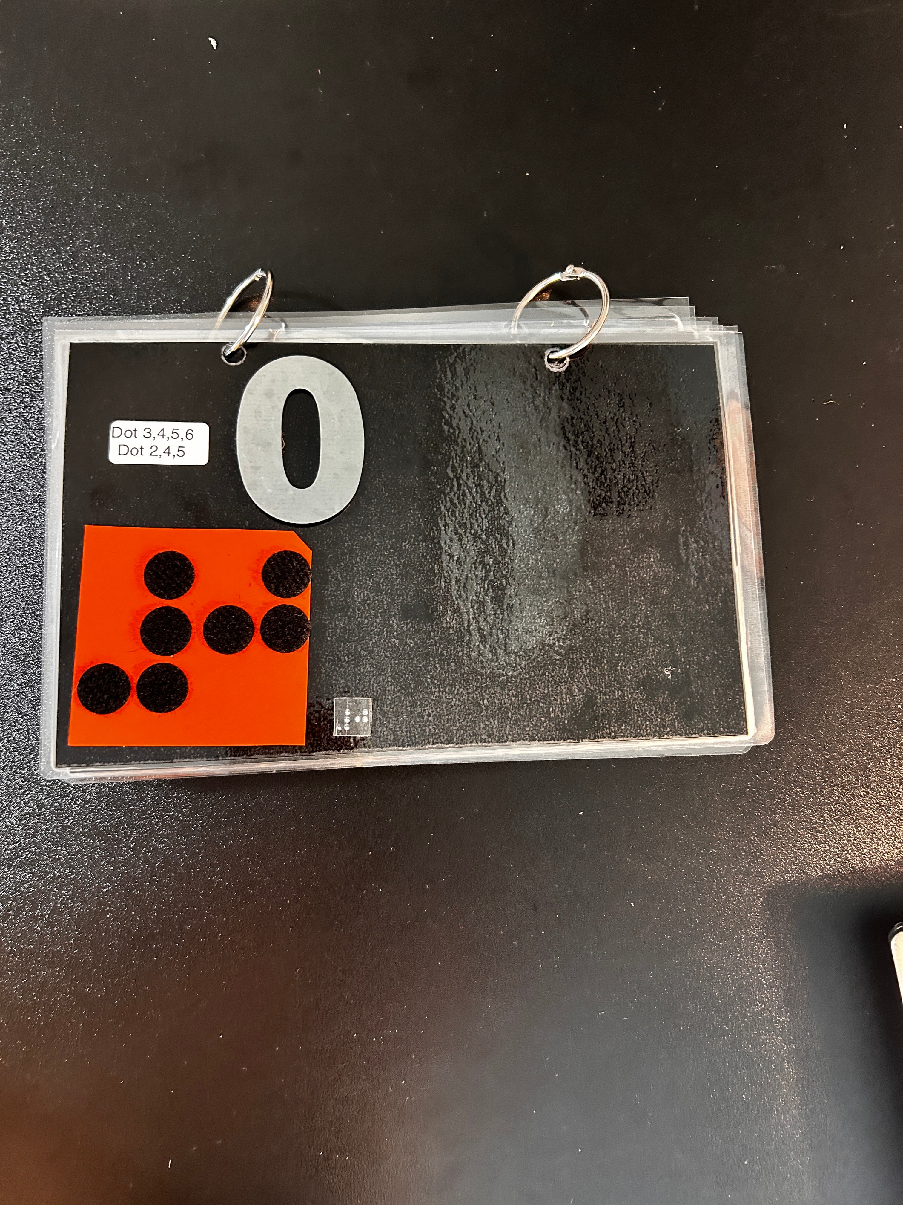 Braille Number Book 0 from Material Prep Braille Materials