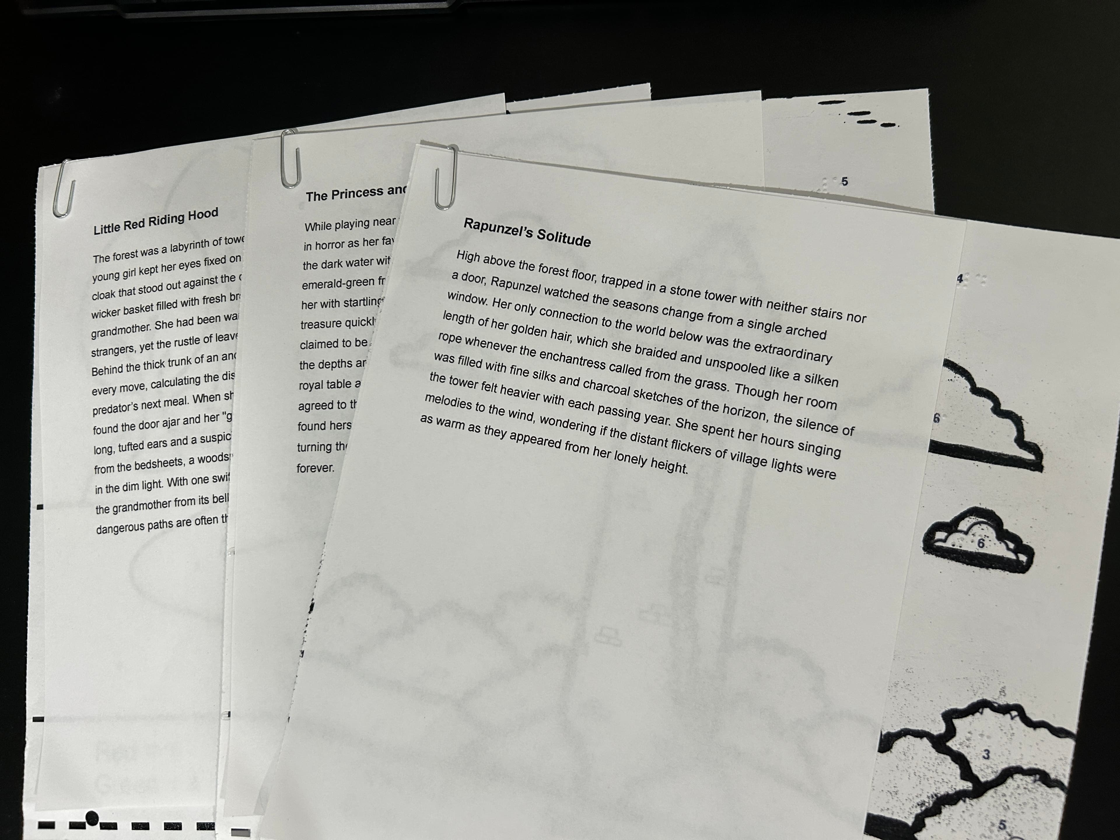 Print By Numbers Set Stories from Material Prep Braille Materials